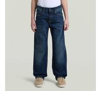Straight-Jeans G-STAR "KIDS, DAKOTA REGULAR STRAIGHT", Jungen, Gr. 14 (164), N-Gr, blau (schwarz), Denim/Jeans, Obermaterial: 100% Baumwolle, straight fit lang, Jeans Straight-Jeans, mit regulärem Bun