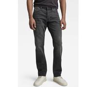 Straight-Jeans G-STAR "Mosa Straight", Herren, Gr. 29, Länge 32, schwarz (worn schwarz), Denim/Jeans, Obermaterial: 99% Baumwolle, 1% Elasthan, straight fit normal, Jeans Straight-Jeans, mit hellen Nä