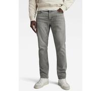 Straight-Jeans G-STAR "Mosa Straight", Herren, Gr. 30, Länge 32, grau (faded moonstone), Denim/Jeans, Obermaterial: 99% Baumwolle, 1% Elasthan, straight fit normal, Jeans Straight-Jeans, mit hellen Nä