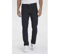 Straight-Jeans G-STAR "Mosa Straight", Herren, Gr. 31, Länge 32, dk aged, Denim/Jeans, Obermaterial: 79% Baumwolle, 19% Polyester, 2% Elasthan, straight fit normal, Jeans Straight-Jeans, mit hellen Nä