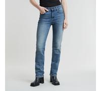 Straight-Jeans G-STAR "Strace Straight Wmn", Damen, Gr. 30, Länge 30, blau (sun faded niagara), Denim/Jeans, Obermaterial: 92% Baumwolle, 6% Elastomultiester, 2% Elasthan, straight fit normal, Jeans S