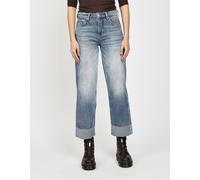 Straight-Jeans GANG "94BLAKE STRAIGHT", Damen, Gr. 28, N-Gr, authentic waterlines, Denim/Jeans, Obermaterial: 100% Baumwolle, regular fit, Jeans Straight-Jeans, mit eingesetztem Seitenstreifen, High R