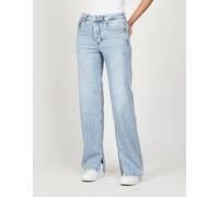 Straight-Jeans GANG "94JUL SLIT", Damen, Gr. 33, N-Gr, blau (light vintage), Denim/Jeans, Obermaterial: 58% Baumwolle, 41% Lyocell, 1% Elasthan, regular fit, Jeans Straight-Jeans, mit Schlitz (7114643