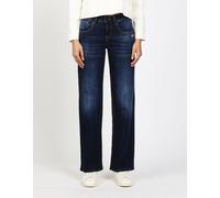 Straight-Jeans GANG "94RIVER", Damen, Gr. 32, Normalgrößen, blau (blau schwarz authentic wash), 98% Baumwolle, 2% Elasthan, unifarben, regular fit bodenlang, Jeans Straight-Jeans, im 5-Pocket-Style (3