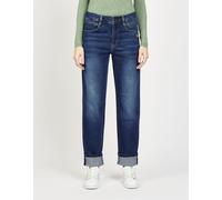 Straight-Jeans GANG "94SOLEY", Damen, Gr. 27, N-Gr, blau (schwarz sol wash), Denim/Jeans, Obermaterial: 98% Baumwolle, 2% Elasthan, lang, Jeans Straight-Jeans, exklusives Design ohne Turn-up am Beinab