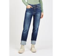 Straight-Jeans GANG "GANG Jeans Straight Fit 94STACY", Damen, Gr. 27, denim blau, 93% Baumwolle, 5% Polyester, 2% Elasthan, Jeans Straight-Jeans (95502254-27) denim blau