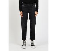 Straight-Jeans GANG "94THELMA", Damen, Gr. 28, N-Gr, cool schwarz used, Denim/Jeans, Obermaterial: 98% Baumwolle, 2% Elasthan, Destroyed-Effekte, gerade knöchelfrei, Jeans Straight-Jeans, mit Detail o