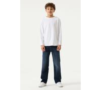 Straight-Jeans GARCIA "Ilyano", Jungen, Gr. 146, N-Gr, blau (schwarz used 6114), Denim/Jeans, Obermaterial: 98% Baumwolle, 2% Elasthan, straight fit lang, Jeans Straight-Jeans, Etwas niedrigere Leibhö