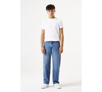 Straight-Jeans GARCIA "JAYSEN", Kinder, Gr. 140, N-Gr, blau (medium used 6918), Denim/Jeans, Obermaterial: 100% Baumwolle, straight fit knöchellang, Jeans Straight-Jeans, im Five-Pocket Style, for Boy