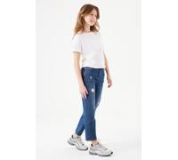 Straight-Jeans GARCIA "Mylah", Mädchen, Gr. 140, N-Gr, blau (schwarz used), Denim/Jeans, Obermaterial: 99% Baumwolle, 1% Elasthan, straight fit, Jeans Straight-Jeans, for GIRLS (24887344-140)