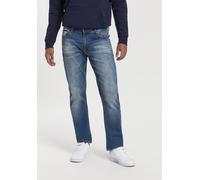Straight-Jeans H.I.S "DIX", Herren, Gr. 36, Länge 36, blau (light blau), Denim/Jeans, Obermaterial: 92% Baumwolle, 7% Elastomultiester, 1% Elasthan, normal lang, Jeans Straight-Jeans, gerade Beinform,