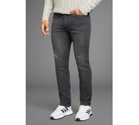 Straight-Jeans H.I.S "DIX", Herren, Gr. 38, Länge 36, grau (dkgrauus), Denim/Jeans, Obermaterial: 92% Baumwolle, 7% Elastomultiester, 1% Elasthan, normal lang, Jeans Straight-Jeans, gerade Beinform, n