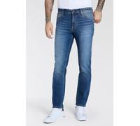 Straight-Jeans H.I.S "NEW DALE", Herren, Gr. 32, Länge 34, beige (dk stone use), Denim/Jeans, Obermaterial: 99% Baumwolle, 1% Elasthan, normal lang, Jeans Straight-Jeans, gerades Bein, mit Used-Effekt