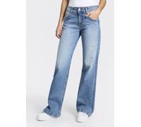 Straight-Jeans HERRLICHER "Edna Denim", Damen, Gr. 32, Länge 32, light blau, Denim/Jeans, Obermaterial: 99% Baumwolle, 1% Elasthan, straight fit lang, Jeans Straight-Jeans, unten leicht ausgestellt, H