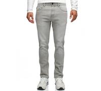Straight-Jeans INDICODE "INValoy", Herren, Gr. 32, Länge 32, lt grau, Denim/Jeans, Obermaterial: 99% Baumwolle, 1% Elasthan, Abriebeffekte, regular fit, Jeans Straight-Jeans (78452442-32) lt grau