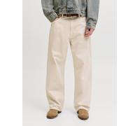 Straight-Jeans JACK & JONES "JJITED JJCLASSIC AM 469 SN", Herren, Gr. 33, Länge 34, ecru, Denim/Jeans, Obermaterial: 100% Baumwolle, clean, straight fit lang, Jeans Straight-Jeans, Baumwolle, straight