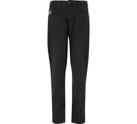 Straight-Jeans KARL KANI "Karl Kani Small Signature Tapered Five Pocket Denim", Herren, Gr. 38, Normalgrößen, vintage schwarz, 100% Baumwolle, Jeans Straight-Jeans (35986354-38) vintage schwarz