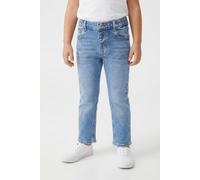 Straight-Jeans KIDS ONLY "KMGVALENTINE ST JEANS DNM AZG777 NOOS", Mädchen, Gr. 92, N-Gr, blau (medium blau denim), Denim/Jeans, Obermaterial: 99% Baumwolle, 1% Elasthan, unifarben, gerade normal, Jean
