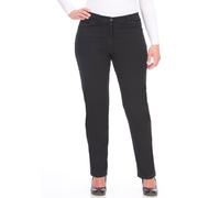 Straight-Jeans KJBRAND "Babsie", Damen, Gr. 42 (21), K-Gr, schwarz, Denim/Jeans, Obermaterial: 78% Baumwolle, 18% Polyester, 4% Elasthan, unifarben, straight fit lang, Jeans Straight-Jeans, mit Stretc