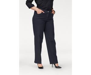 Straight-Jeans KJBRAND "Babsie", Damen, Gr. 44, N-Gr, blau (marine), Denim/Jeans, Obermaterial: 98% Baumwolle, 2% Elasthan, unifarben, straight fit, Jeans Straight-Jeans, mit weitem Oberschenkel (8777