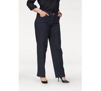 Straight-Jeans KJBRAND "Babsie", Damen, Gr. 50, N-Gr, blau (marine), Denim/Jeans, Obermaterial: 98% Baumwolle, 2% Elasthan, unifarben, straight fit, Jeans Straight-Jeans, mit weitem Oberschenkel (8777