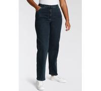 Straight-Jeans KJBRAND "Babsie", Damen, Gr. 54, N-Gr, blau (denim stoned), Denim/Jeans, Obermaterial: 78% Baumwolle, 18% Polyester, 4% Elasthan, unifarben, straight fit lang, Jeans Straight-Jeans, mit