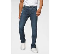 Straight-Jeans LEVI'S "501 LEVI'S ORIGINAL", Herren, Gr. 36, Länge 30, blau (do the rump), Denim/Jeans, Obermaterial: 94% Baumwolle, 5% Polyester, 1% Elasthan, normal lang, Jeans Straight-Jeans, mit M