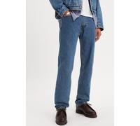 Straight-Jeans LEVI'S "505", Herren, Gr. 33, Länge 32, med sw, Denim/Jeans, Obermaterial: 100% Baumwolle, unifarben, regular fit lang, Jeans Straight-Jeans, REGULAR (17847434-33) med sw