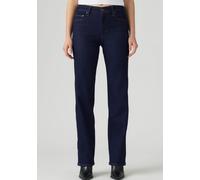 Straight-Jeans LEVI'S "723 HIGH RISE STRAIGHT", Damen, Gr. 29, Länge 32, blau (true blau rinse), Denim/Jeans, Obermaterial: 51% Baumwolle, 37% Lyocell, 7% Polyester, 3% Elastomultiester, 2% sonstige F