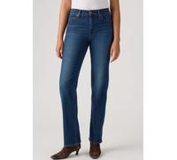 Straight-Jeans LEVI'S "723 HIGH RISE STRAIGHT", Damen, Gr. 29, Länge 32, blau (true blau schwarz), Denim/Jeans, Obermaterial: 51% Baumwolle, 37% Lyocell, 7% Polyester, 3% Elastomultiester, 2% sonstige