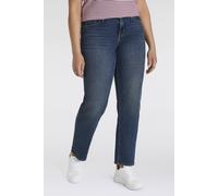 Straight-Jeans LEVI'S PLUS "314 Shaping Straight", Damen, Gr. 14 (46), Länge 32, blau (zealous blau), Denim/Jeans, Obermaterial: 80% Baumwolle, 19% Polyester, 1% Elasthan, lang, Jeans Straight-Jeans,