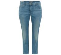 Straight-Jeans LEVI'S PLUS "314 Shaping Straight", Damen, Gr. 22 (54), Länge 30, most likely, Denim/Jeans, Obermaterial: 85% Baumwolle, 7% Lyocell, 6% Elastomultiester, 2% Elasthan, lang, Jeans Straig
