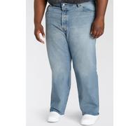 Straight-Jeans LEVI'S PLUS "501 LEVI'SORIGINAL B&T", Herren, Gr. 50, Länge 32, blau (stretch it out), Denim/Jeans, Obermaterial: 99% Baumwolle, 1% Elasthan, straight fit, Jeans Straight-Jeans (8924074