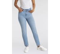 Straight-Jeans LEVI'S "TAILORED 724 STRAIGHT", Damen, Gr. 29, Länge 30, blau (tall glass of water), Denim/Jeans, Obermaterial: 80% Baumwolle, 19% Polyester, 1% Elasthan, straight fit normal, Jeans Str