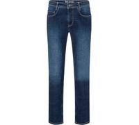 Straight-Jeans MAC "Arne", Herren, Gr. 34, Länge 30, blau (dunkelblau authentic wash), Denim/Jeans, Obermaterial: 99% Baumwolle, 1% Elasthan, gerade, Jeans, in gepflegter Optik, mit Stretch (78956258-