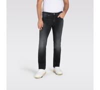 Straight-Jeans MAC "Arne Pipe", Herren, Gr. 34, Länge 34, schwarz (schwarz authentic use), Denim/Jeans, Obermaterial: 93% Baumwolle, 5% Elastomultiester, 2% Elasthan, Jeans Straight-Jeans (14333446-34