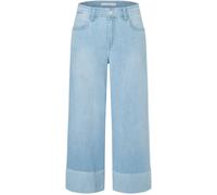 Straight-Jeans MAC "NEVADA cropped", Damen, Gr. 38, N-Gr, authentic summer bleached, Denim/Jeans, Obermaterial: 98% Baumwolle, 2% Elasthan, unifarben, straight fit 7/8-Länge, Jeans Straight-Jeans, im 