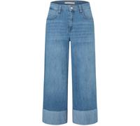 Straight-Jeans MAC "NEVADA cropped", Damen, Gr. 40, N-Gr, super fashion used, Denim/Jeans, Obermaterial: 98% Baumwolle, 2% Elasthan, unifarben, straight fit 7/8-Länge, Jeans Straight-Jeans, im Five-Po