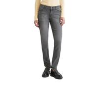 Straight-Jeans MARC O'POLO "aus stretchigem Bio-Baumwolle-Mix", Damen, Gr. 31, Länge 34, dunkelgrau, Obermaterial: 86% Baumwolle, 12% Polyester, 2% Elasthan, unifarben, slim fit normal, Jeans Straight