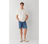 Straight-Jeans MAVI "BRIAN", Herren, Gr. 33, blau (mid street comfort), 98% Baumwolle, 2% Elastan, slim fit kurz, Jeans Straight-Jeans, Slim Fit Denim Shorts (89043304-33) mid street comfort