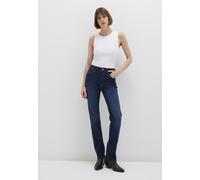 Straight-Jeans MAVI "KENDRA", Damen, Gr. 28, Länge 32, blau (deep brushed str), 72% Baumwolle, 25% Polyester, 3% Elasthan, slim fit normal, Jeans Straight-Jeans, gerde Form (69068045-28) deep brushed