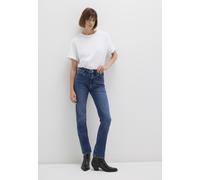 Straight-Jeans MAVI "KENDRA", Damen, Gr. 29, Länge 30, indigo blau sateen str, 72% Baumwolle, 25% Polyester, 3% Elasthan, modisch, slim fit normal, Jeans, gerde Form (49234638-29) indigo blau sateen s