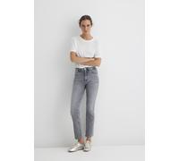 Straight-Jeans MAVI "KENDRA", Damen, Gr. 32, Länge 32, grau (grau brushed glam), 86% Baumwolle, 12% Polyester, 2% Elasthan, slim fit lang, Jeans Straight-Jeans, gerde Form (61482855-32) grau brushed g