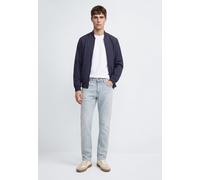 Straight-Jeans MAVI "MARCUS", Herren, Gr. 34, Länge 32, blau (lt blau authentic ultra move), 95% Baumwolle, 3% Elastomultiester, 2% Elastan, slim fit normal, Jeans Straight-Jeans, Slim Straight Jeans
