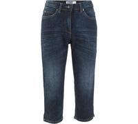 Caprijeans BONPRIX, Damen, Gr. 52, N-Gr, nachtblau denim, Denim/Jeans, Obermaterial: 82% Baumwolle, 17% Polyester, 1% Elasthan, regular fit, Jeans Caprijeans, figurformende Passform, Regular Fit, mit