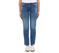 Straight-Jeans MUSTANG "Damen Style Crosby Relaxed Straight", Damen, Gr. 27, Länge 30, 782 mittelblau, Denim/Jeans, 99% Baumwolle, 1% Elasthan, unifarben, straight fit, Jeans Straight-Jeans (78420817-