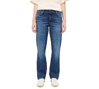Straight-Jeans MUSTANG "Damen Style Crosby Relaxed Straight", Damen, Gr. 31, Länge 34, blau (782 mittelblau), Denim/Jeans, 99% Baumwolle, 1% Elasthan, unifarben, straight fit, Jeans Straight-Jeans (77