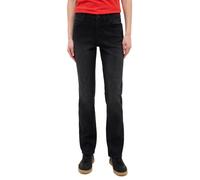 Straight-Jeans MUSTANG "Damen Style Crosby Relaxed Straight", Damen, Gr. 33, Länge 34, 841 schwarz, 87% Baumwolle, 11% Polyester, 2% Elasthan, unifarben, straight fit, Jeans Straight-Jeans (22031045-3