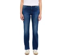 Straight-Jeans MUSTANG "Damen Style Crosby Relaxed Straight", Damen, Gr. 34, Länge 30, 682 mittelblau, Denim/Jeans, 78% Baumwolle, 10% Lyocell, 9% Elastomultiester, 3% Elasthan, unifarben, straight fi