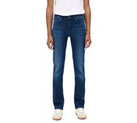 Straight-Jeans MUSTANG "Damen Style Shelby Straight", Damen, Gr. 26, Länge 34, 682 mittelblau, Denim/Jeans, 78% Baumwolle, 10% Lyocell, 9% Elastomultiester, 3% Elasthan, unifarben, straight fit, Jeans
